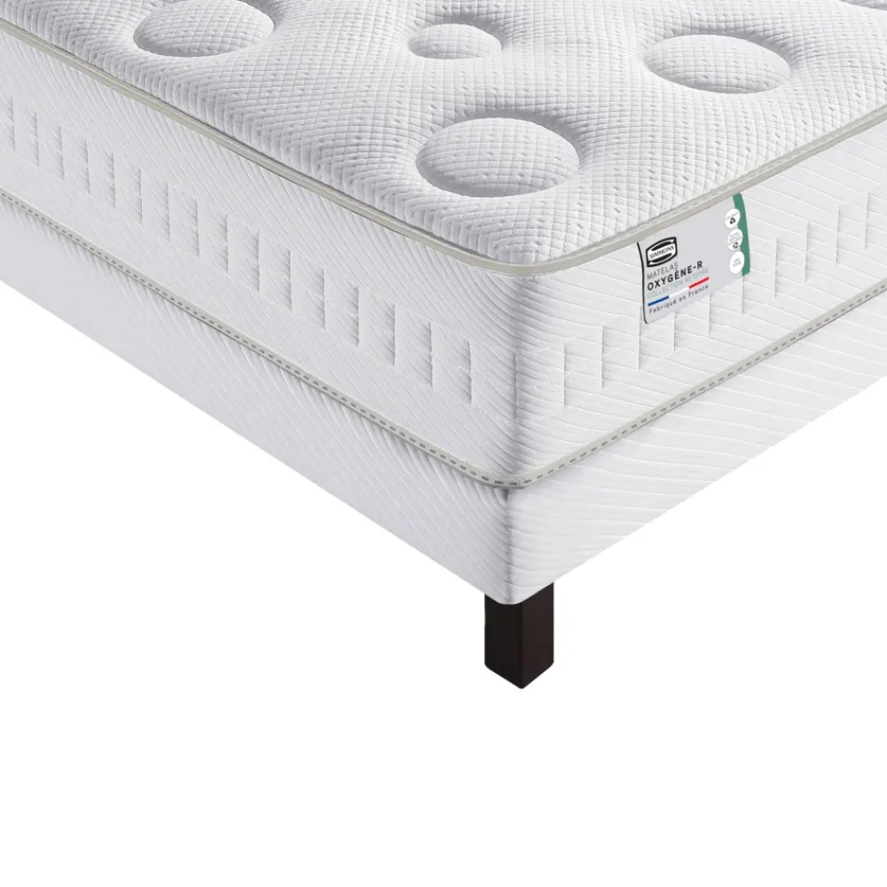 Simmons OXYGÈNE-R Matelas 100% ressorts, épaisseur 26cm, accueil moelleux