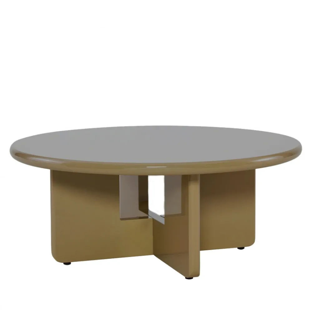 Drawer PALOMA Table basse ronde en bois laqué ø80cm