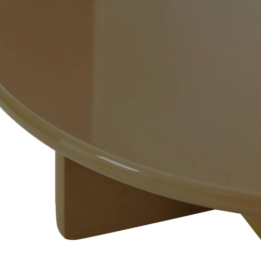 Drawer PALOMA Table basse ronde en bois laqué ø80cm