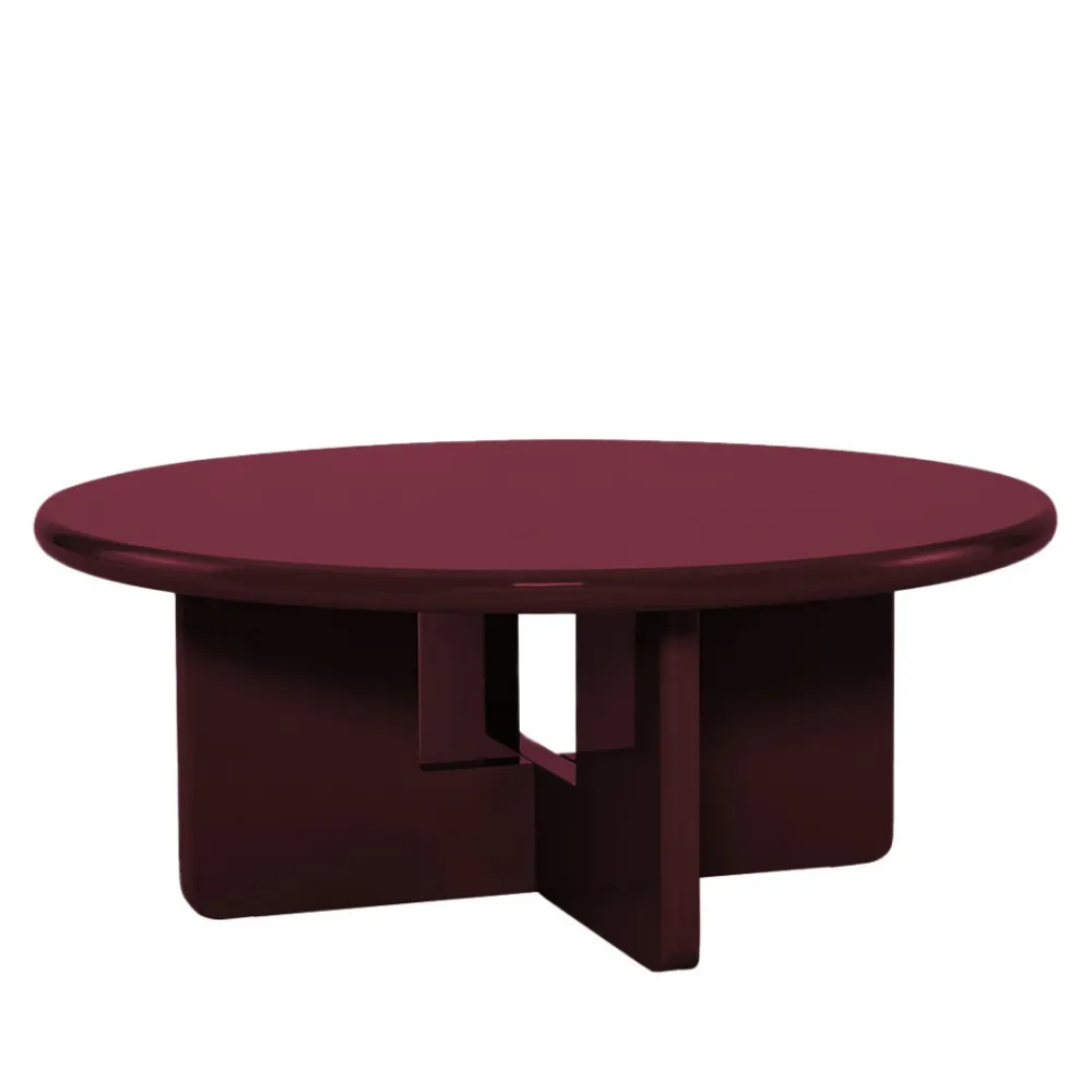 Drawer PALOMA Table basse ronde en bois laqué ø80cm