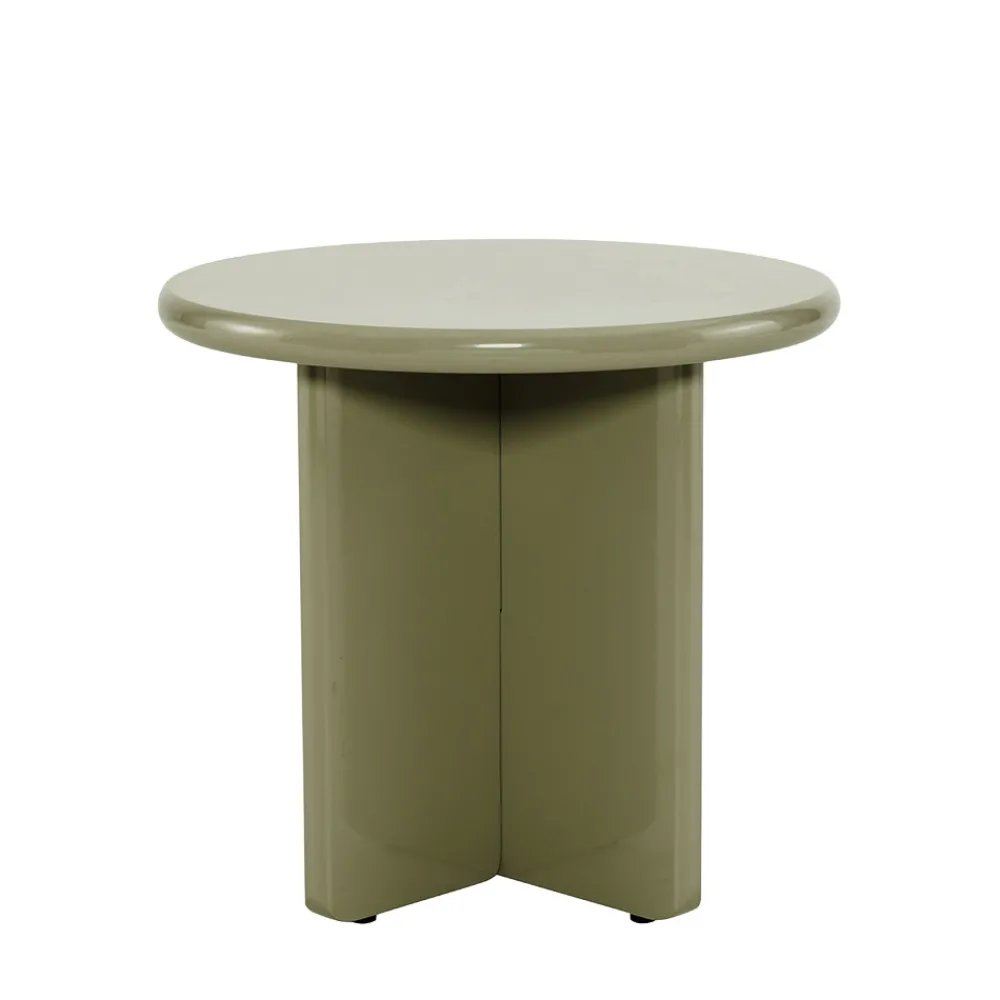 Drawer PALOMA Table d'appoint ronde en bois laqué ø50cm