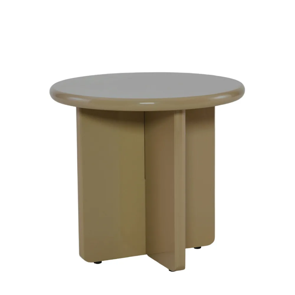 Drawer PALOMA Table d'appoint ronde en bois laqué ø50cm
