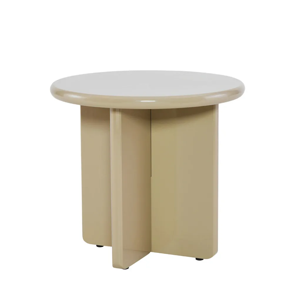 Drawer PALOMA Table d'appoint ronde en bois laqué ø50cm