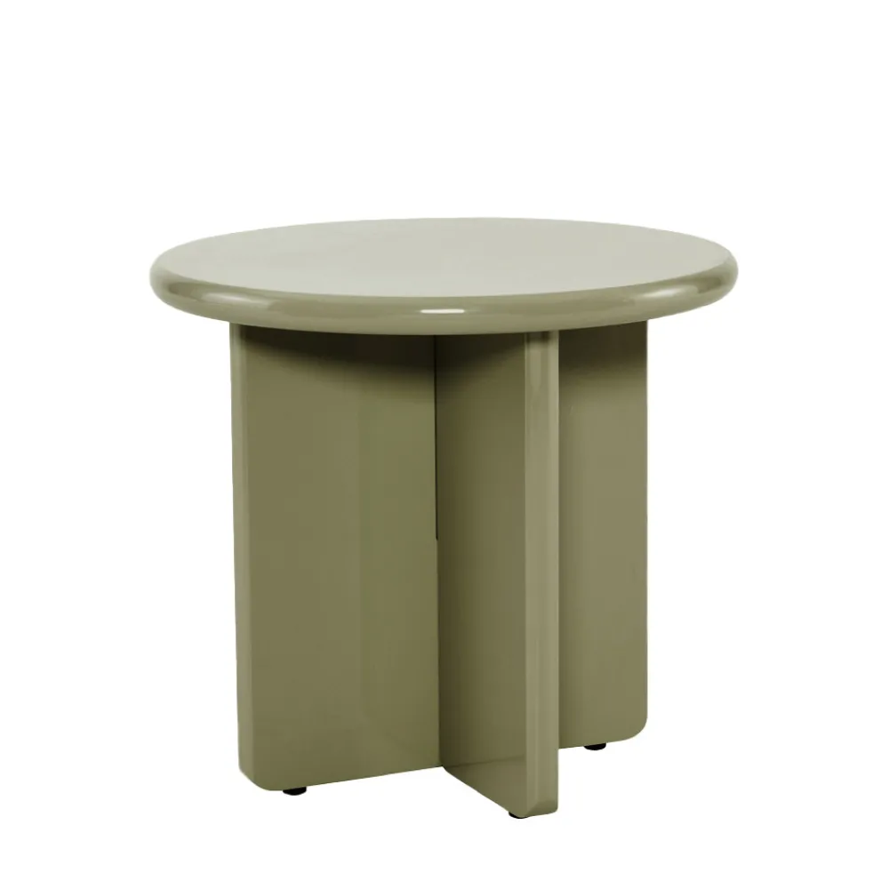 Drawer PALOMA Table d'appoint ronde en bois laqué ø50cm