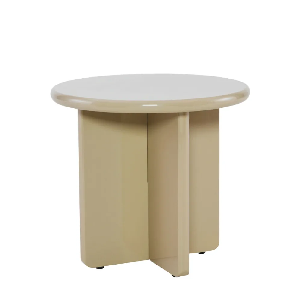 Drawer PALOMA Table d'appoint ronde en bois laqué ø50cm
