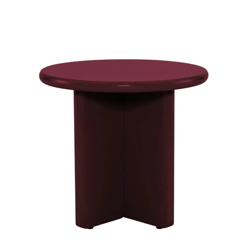 Drawer PALOMA Table d'appoint ronde en bois laqué ø50cm