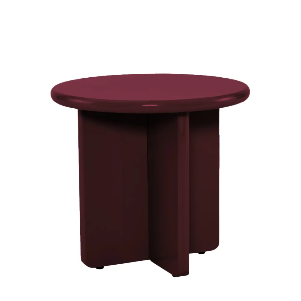 Drawer PALOMA Table d'appoint ronde en bois laqué ø50cm