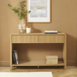 No name PAULA Console 2 tiroir en bois L120cm