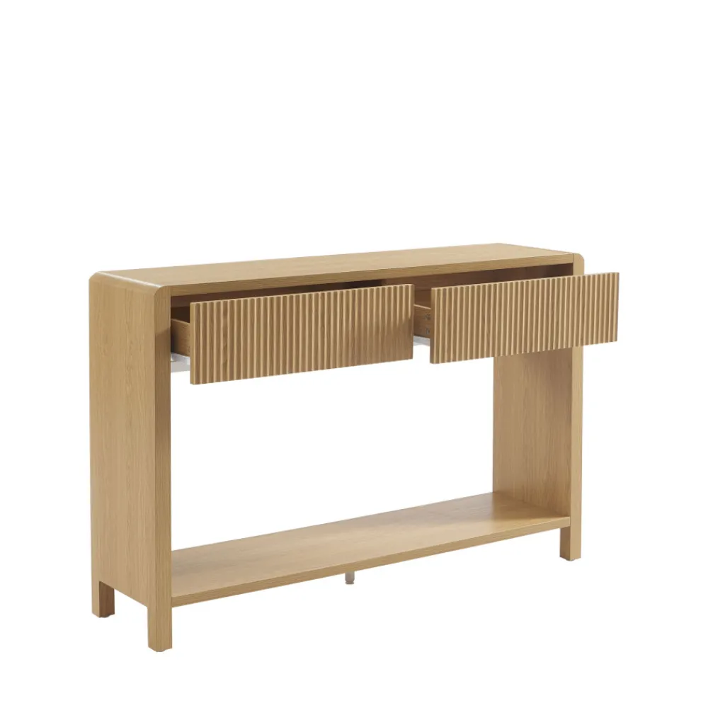 No name PAULA Console 2 tiroir en bois L120cm