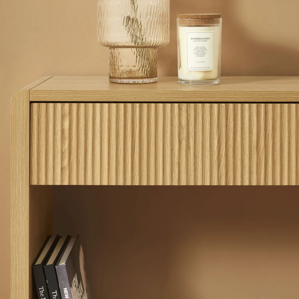 No name PAULA Console 2 tiroir en bois L120cm