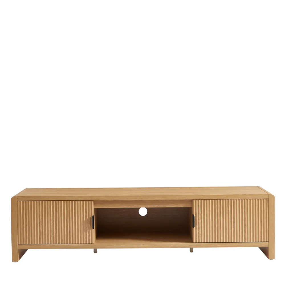 No name PAULA Meuble TV 2 portes en bois L160cm