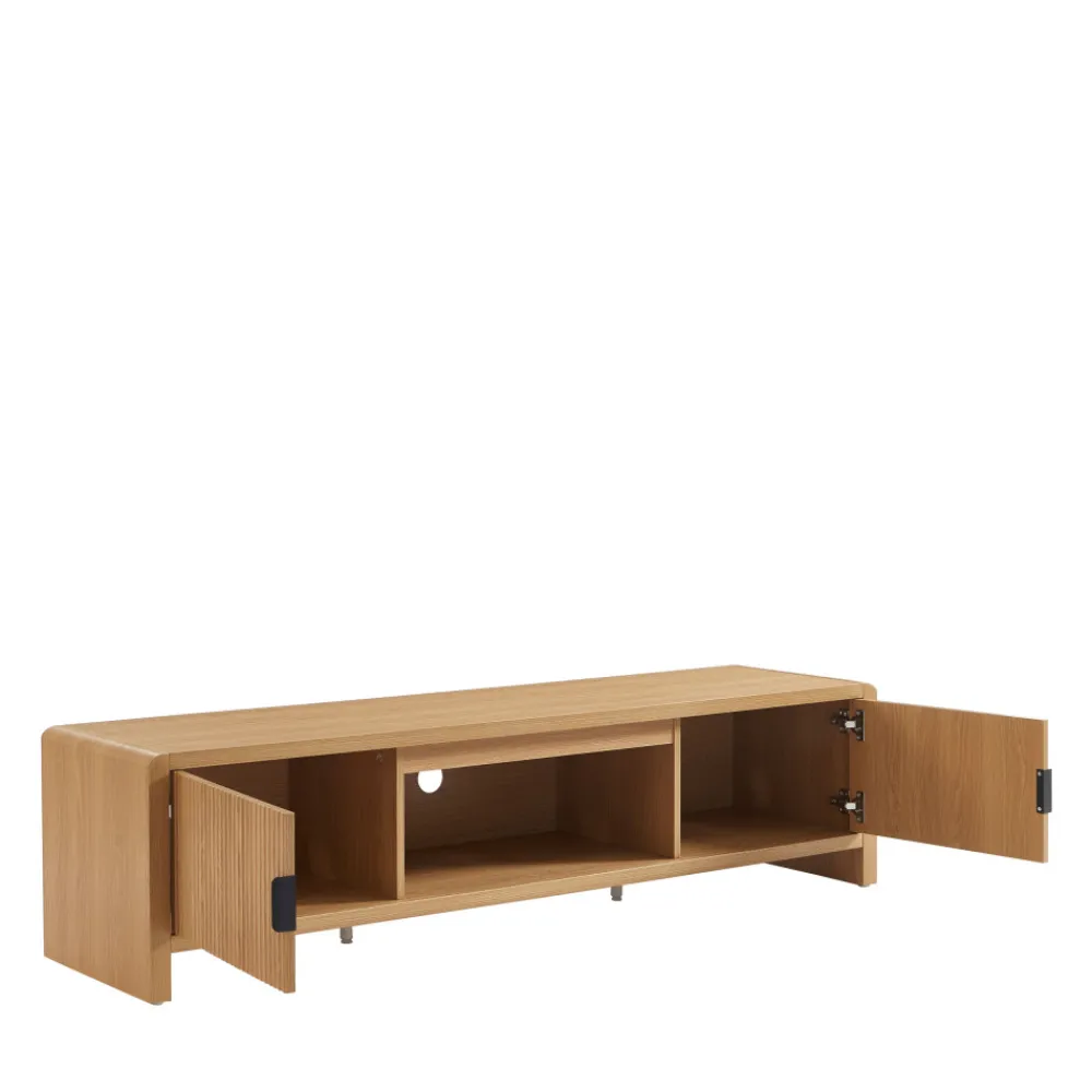 No name PAULA Meuble TV 2 portes en bois L160cm