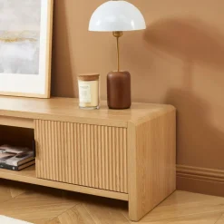 No name PAULA Meuble TV 2 portes en bois L160cm