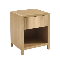 No name PAULA Table de chevet 1 tiroir en bois