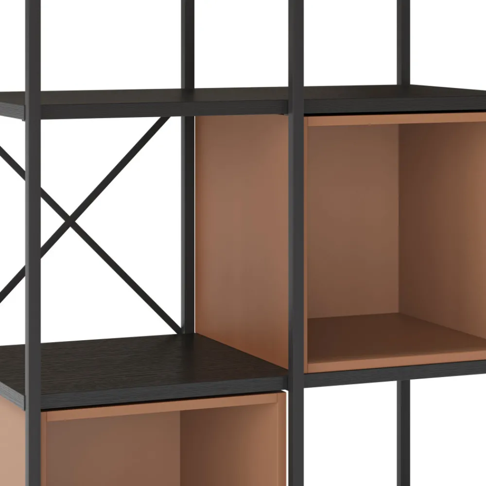 No name PHALOR Etagère en bois et métal 70,50x179cm