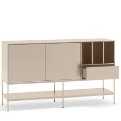 Teulat PLATT Buffet 2 portes en bois et métal L166 cm