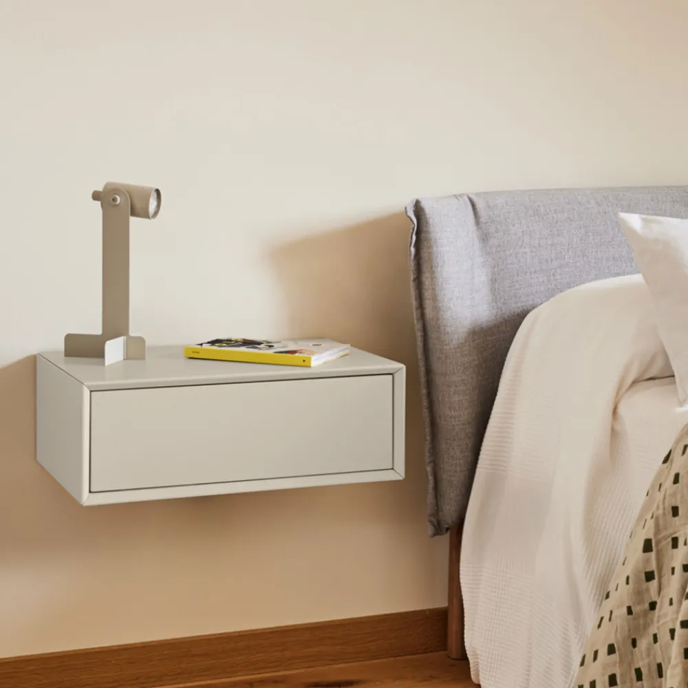 Teulat PLATT Table de chevet 1 tiroir murale en bois