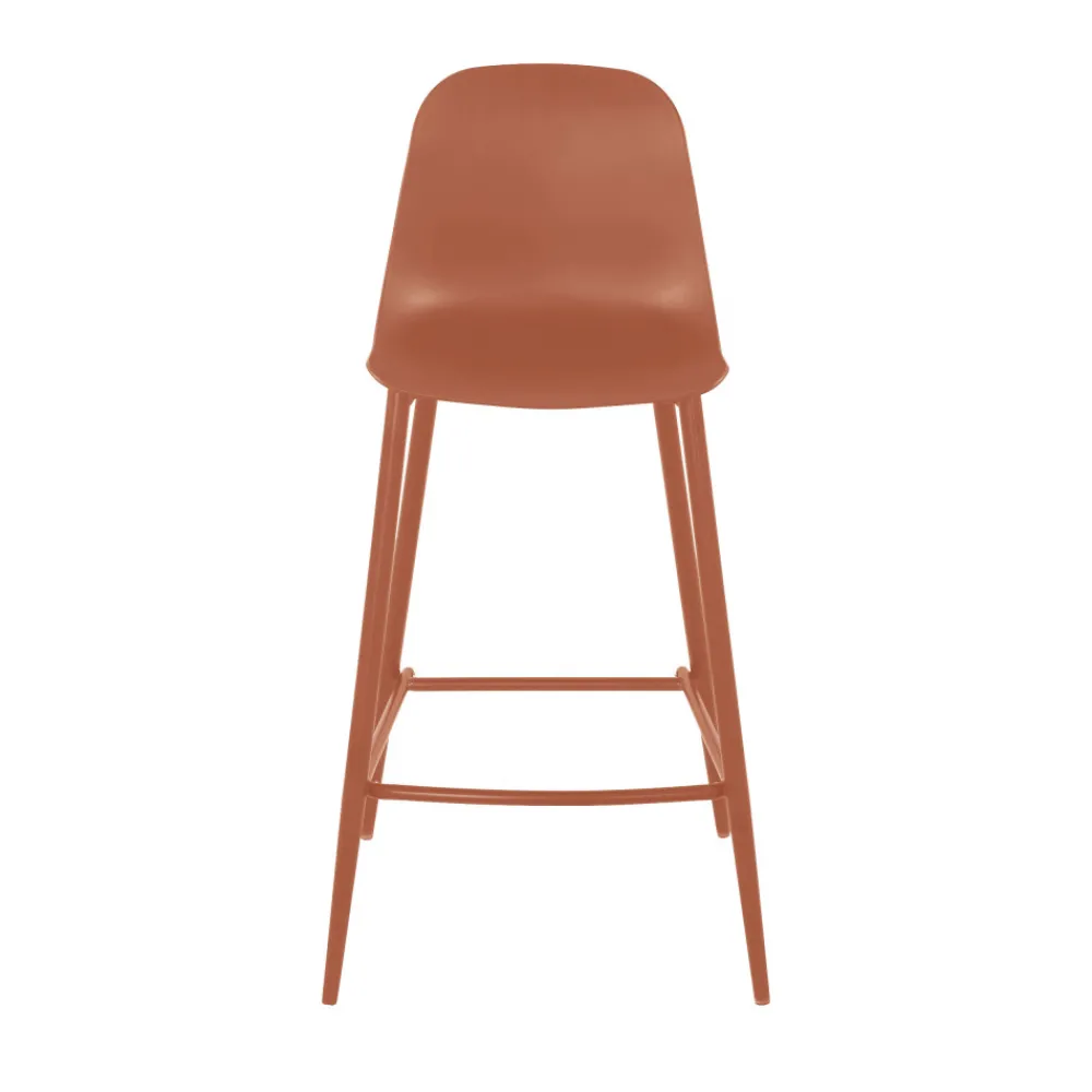 Drawer PORTLAND Lot de 4 tabourets de bar intérieur et extérieur en plastique et métal H65cm