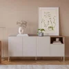 Drawer QUENOR Buffet 4 portes en bois et métal L180cm
