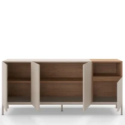 Drawer QUENOR Buffet 4 portes en bois et métal L180cm