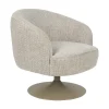 No name RENATE Fauteuil pivotant en tissu et métal