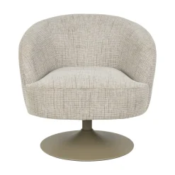 No name RENATE Fauteuil pivotant en tissu et métal