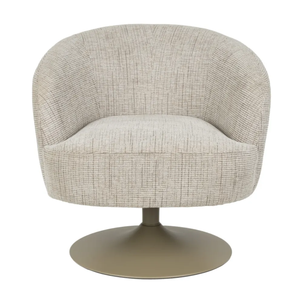 No name RENATE Fauteuil pivotant en tissu et métal