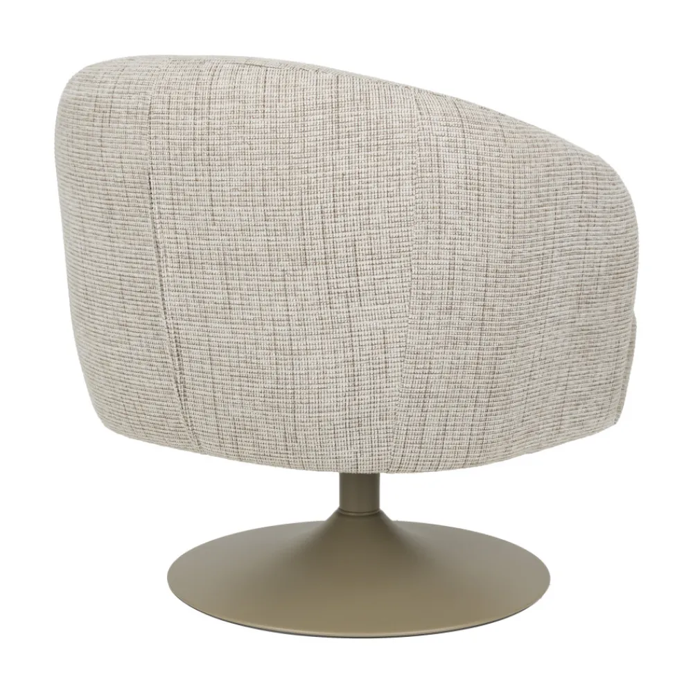 No name RENATE Fauteuil pivotant en tissu et métal