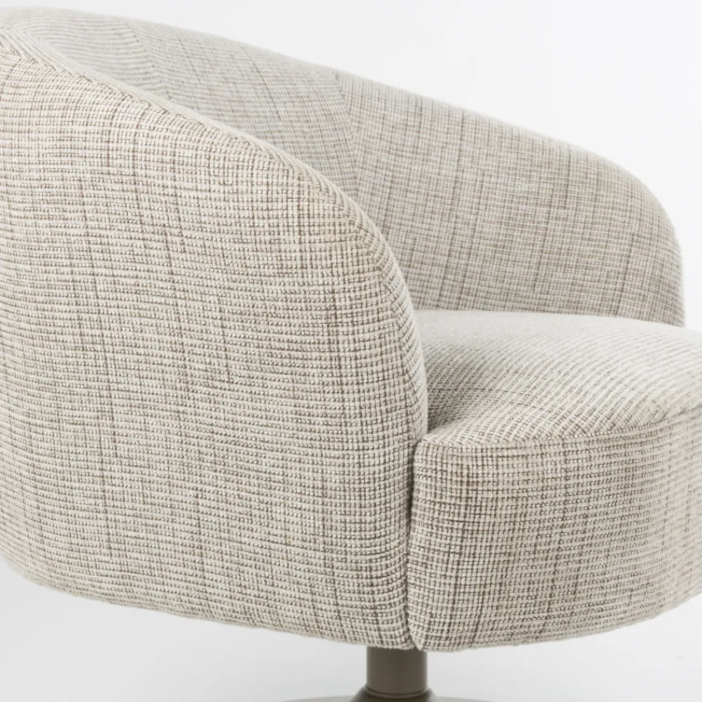 No name RENATE Fauteuil pivotant en tissu et métal
