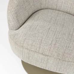 No name RENATE Fauteuil pivotant en tissu et métal