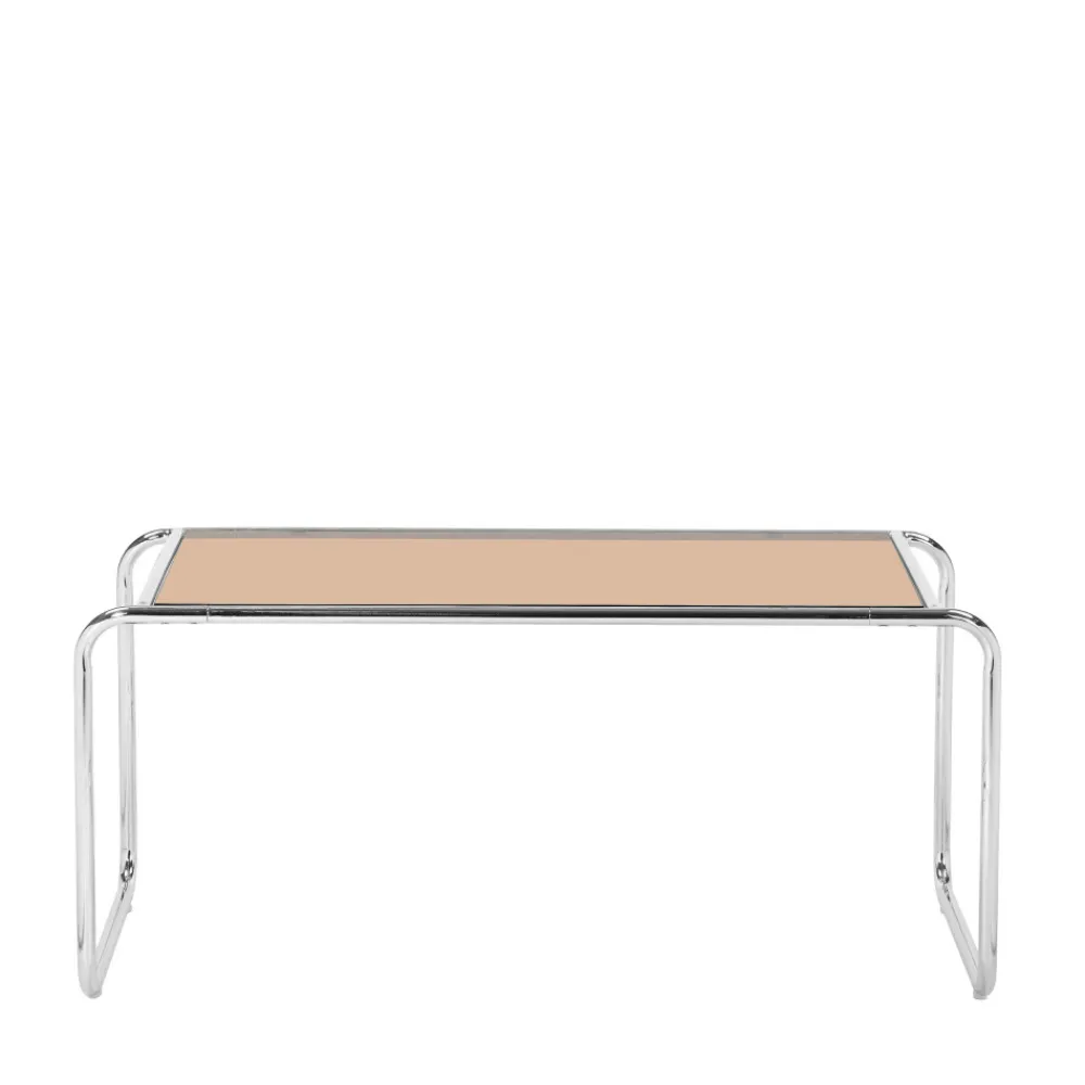Drawer RIKA Table basse en verre pieds chrome