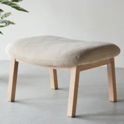 Venture Home RILE Repose-pieds en tissu et bois
