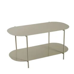 Drawer RILO Table basse ovale en métal 100x51cm