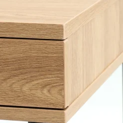 No name RINTO Bureau 1 tiroir 1 niche en bois et métal L120cm