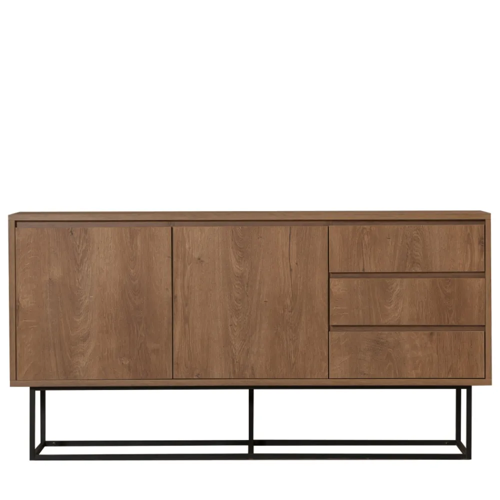 Drawer ROA Buffet 2 portes en bois et métal L140cm