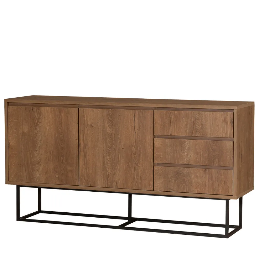 Drawer ROA Buffet 2 portes en bois et métal L140cm