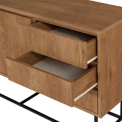 Drawer ROA Buffet 2 portes en bois et métal L140cm