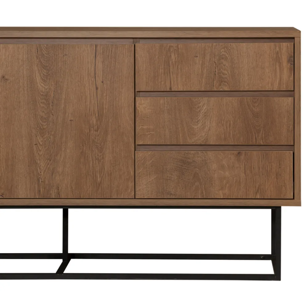 Drawer ROA Buffet 2 portes en bois et métal L140cm
