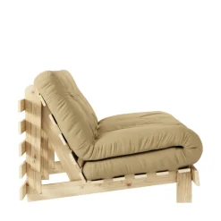 Karup Design ROOTS Canapé convertible 140x200cm en bois naturel et tissu