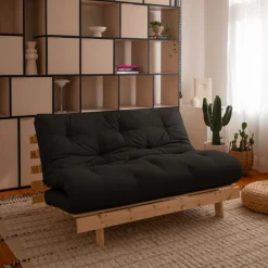 Karup Design ROOTS Canapé convertible 140x200cm en bois naturel et tissu