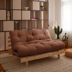 Karup Design ROOTS Canapé convertible 140x200cm en bois naturel et tissu