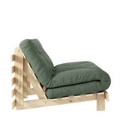 Karup Design ROOTS Canapé convertible 140x200cm en bois naturel et tissu