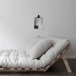 Karup Design ROOTS Canapé convertible 140x200cm en bois naturel et tissu