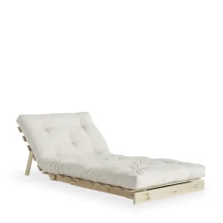 Karup Design ROOTS Fauteuil convertible 90x200cm en bois naturel et tissu