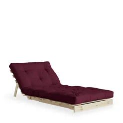 Karup Design ROOTS Fauteuil convertible 90x200cm en bois naturel et tissu