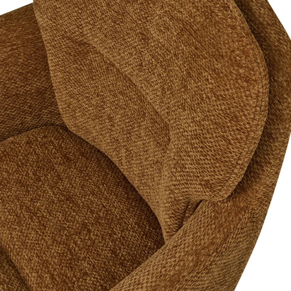 Woood RUNA Lot de 2 fauteuils de table en tissu et métal