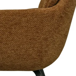 Woood RUNA Lot de 2 fauteuils de table en tissu et métal