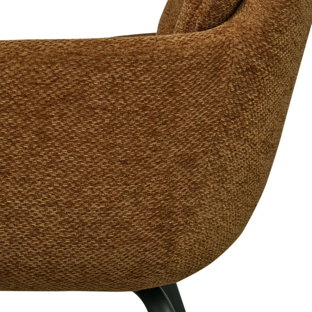 Woood RUNA Lot de 2 fauteuils de table en tissu et métal