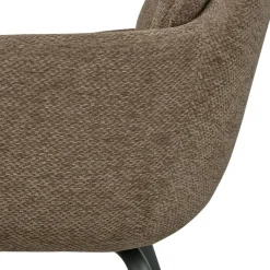 Woood RUNA Lot de 2 fauteuils de table en tissu et métal
