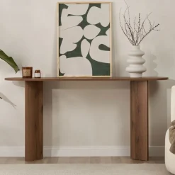 Drawer SAM Console ovale en bois L150cm
